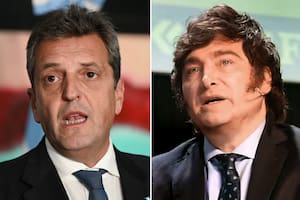 El candidato a presidente de Unión por la Patria, Sergio Massa y el postulante libertario, Javier Milei