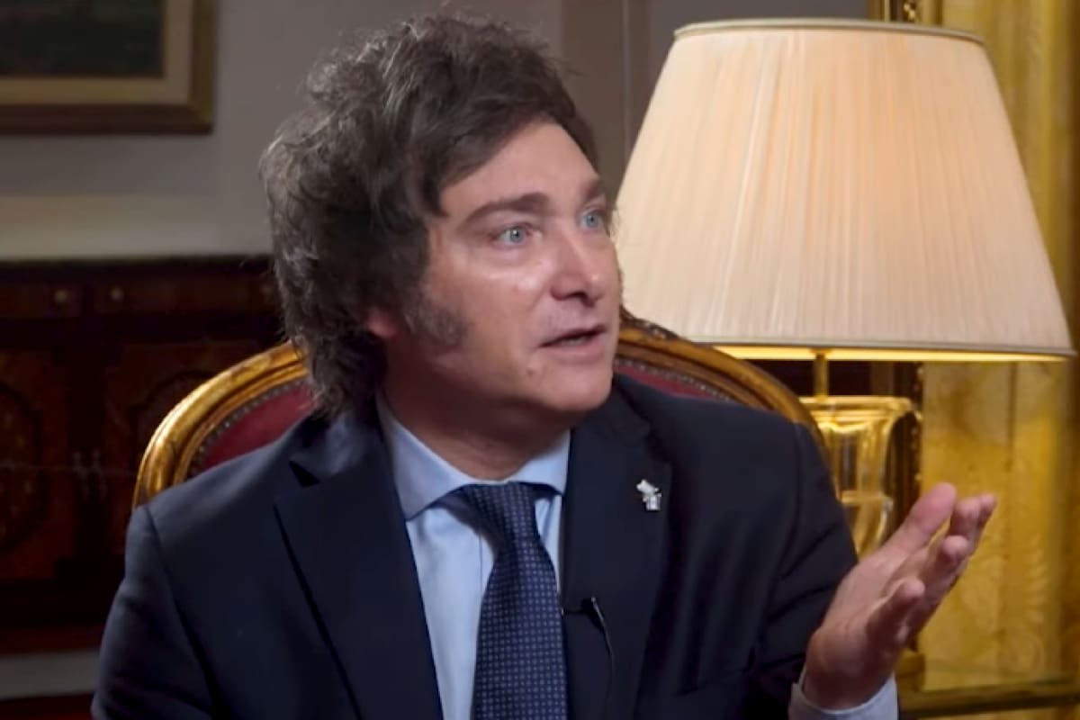 El candidato a presidente por La Libertad Avanza (LLA), Javier Milei, en una entrevista con Jaime Bayly