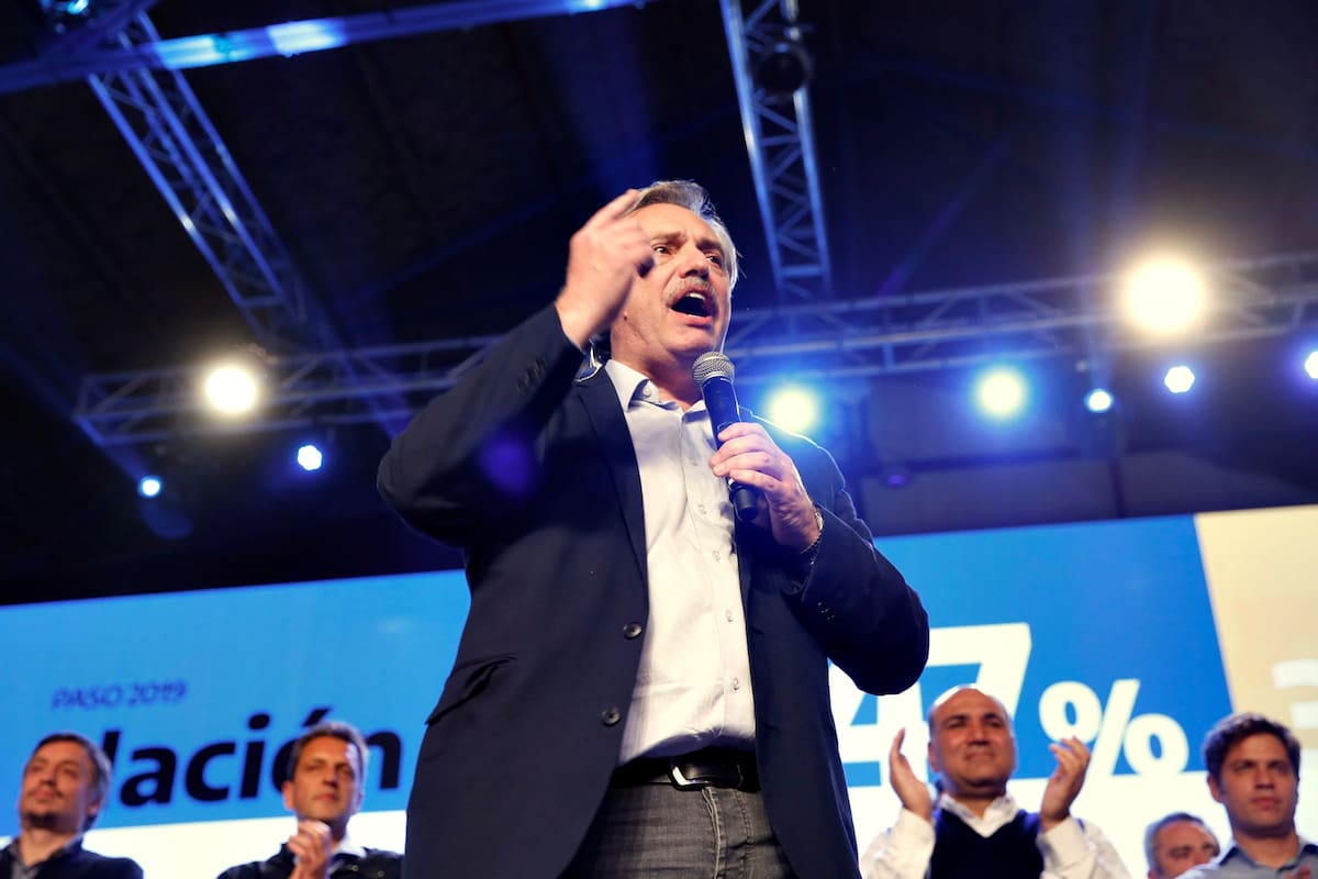 El candidato del Frente de Todos, Alberto Fernández