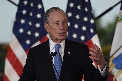El candidato demócrata y exalcalde de Nueva York Michael Bloomberg