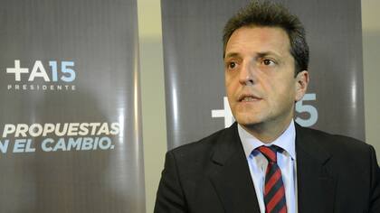 El candidato presidencial de UNA Sergio Massa
