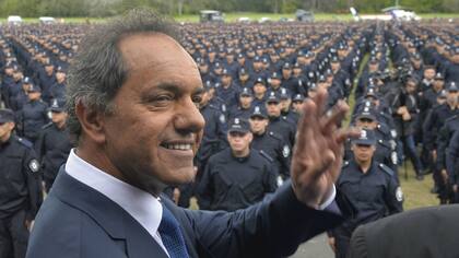 El candidato presidencial del oficialismo Daniel Scioli