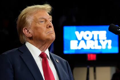 El candidato presidencial republicano Donald Trump en un evento electoral, el 9 de octubre de 2024, en Reading, Pensilvania. (AP foto/Alex Brandon)