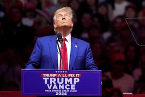 El candidato presidencial republicano, el expresidente Donald Trump, durante un acto de campaña en el Madison Square Garden
