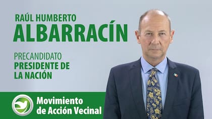El candidato Raúl Albarracín
