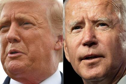 El candidato republicano, Donald Trump, y el candidato demócrata Joe Biden