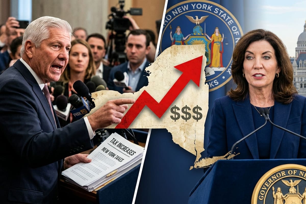El candidato republicano por la gobernación acusó a Hochul de utilizar el dinero de los neoyorquinos como "su alcancía"