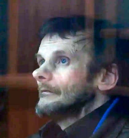 El Caníbal de Arkhangelsk durante el juicio que lo encarceló de por vida