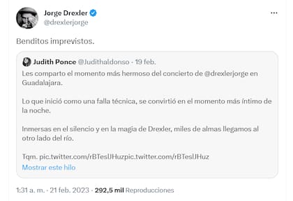 El cantante compartió la publicación viral