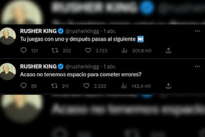 El cantante había lanzado enigmáticos mensajes (Captura Twitter @rusherkingg)