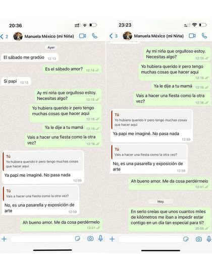 El cantante posteó las capturas de su conversación