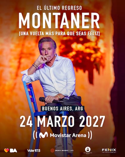 El cantante se presentará el 21 de marzo en Mendoza, el 24 de marzo en la Ciudad de Buenos Aires y el 26 de marzo en Mar del Plata