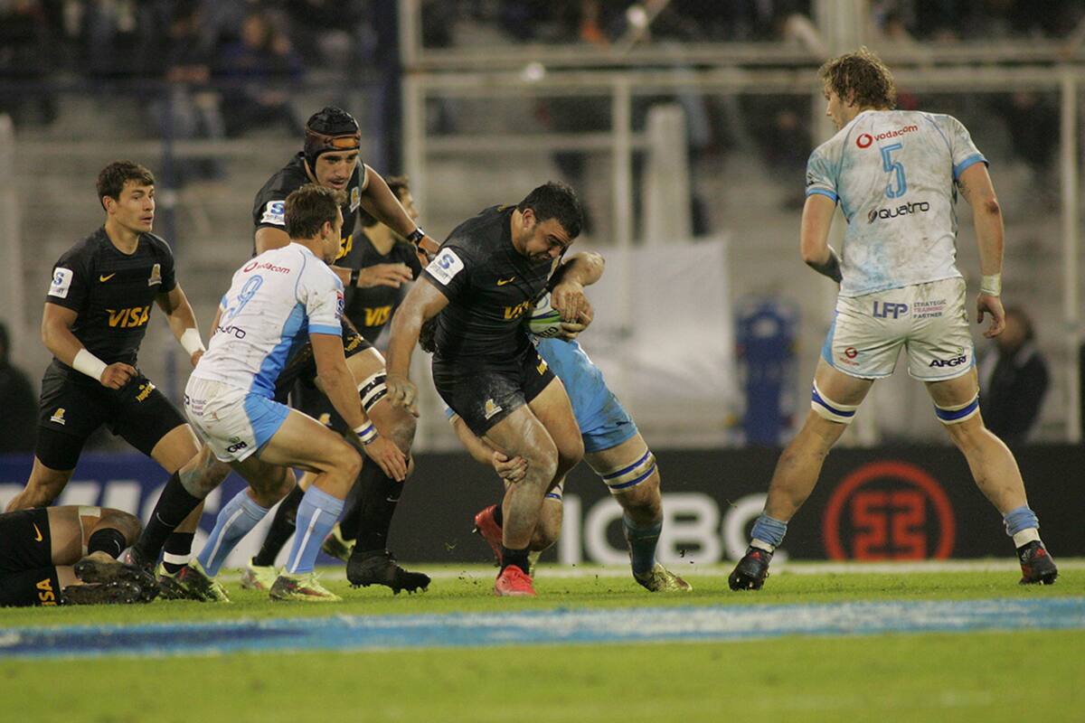 El capitán Agustín Creevy, durante la participación en el Super Rugby con Los Jaguares
