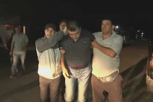 El capitán de navío retirado Carlos Pérez, en el momento del arresto