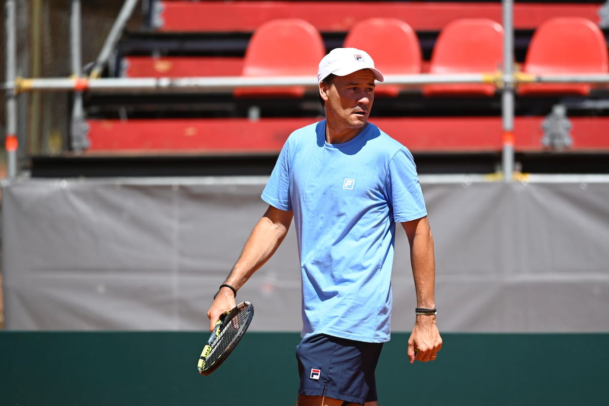 El capitán del equipo argentino de Copa Davis, Guillermo Coria