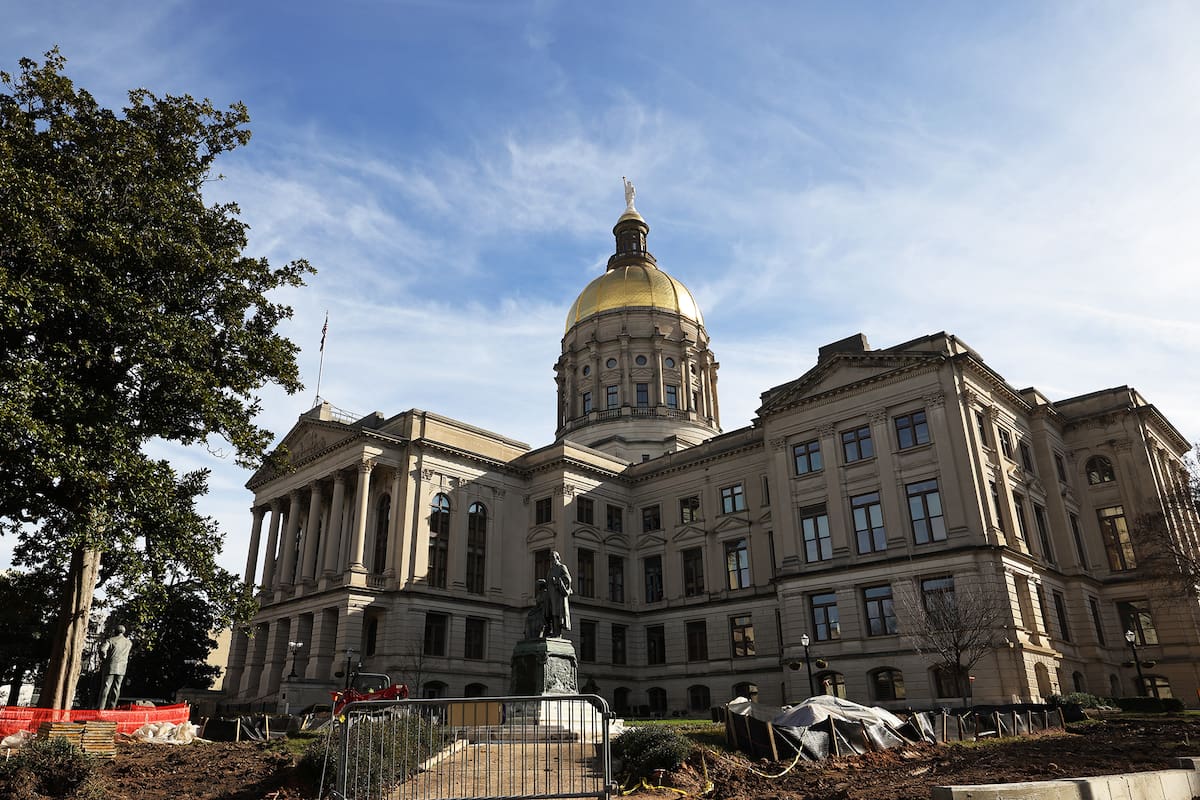 El Capitolio del Estado de Georgia se ve el 6 de enero de 2021 en Atlanta, Georgia