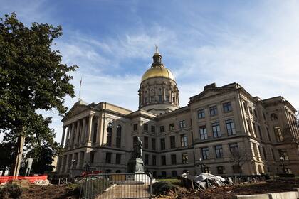 El Capitolio del Estado de Georgia se ve el 6 de enero de 2021 en Atlanta, Georgia