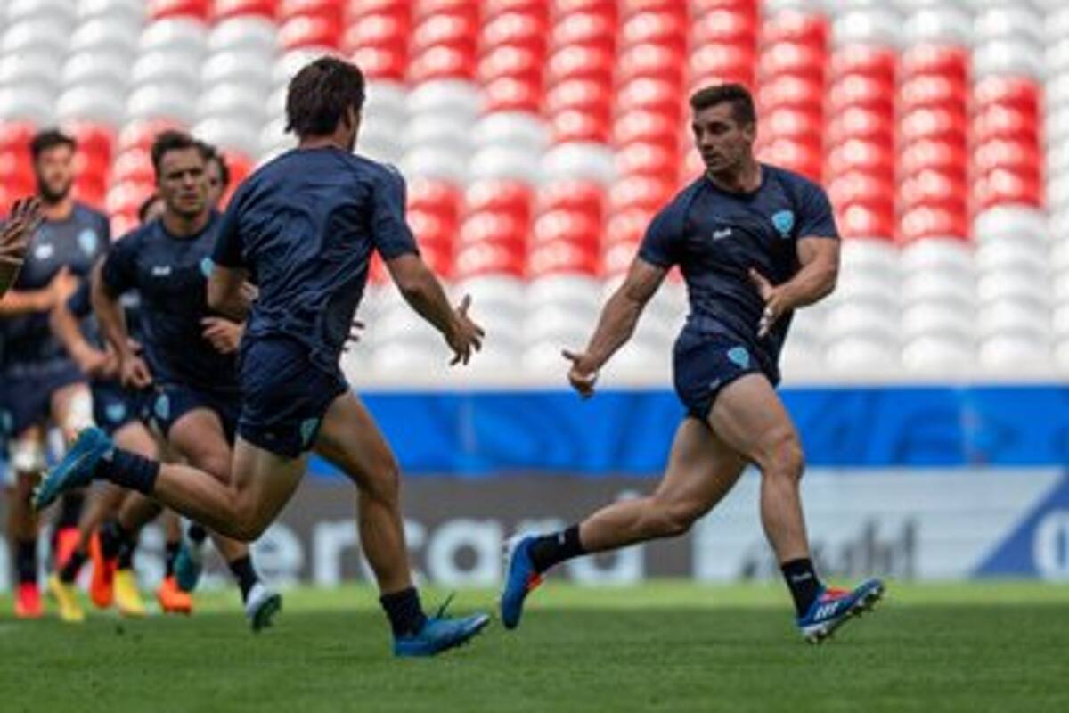 El captain's run del seleccionado uruguayo en el estadio de Lille, donde los Teros debutarán frente a Francia este jueves en el Mundial de rugby.