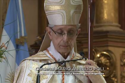 El Cardenal, Mario Aurelio Poli, encabeza el Tedeum en la Catedral a puertas cerradas