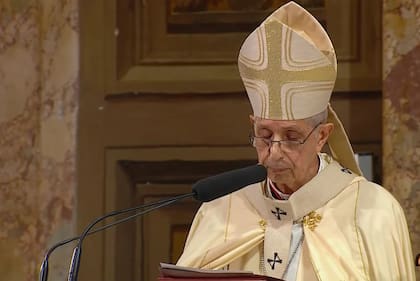 El cardenal Mario Poli durante el Tedeum por el 25 de Mayo