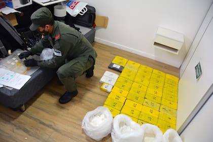 El cargamento de cocaína almacenado en un departamento de Caballito