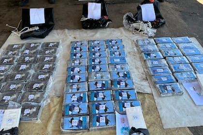 El cargamento de cocaína hallado por la Prefectura en Rosario