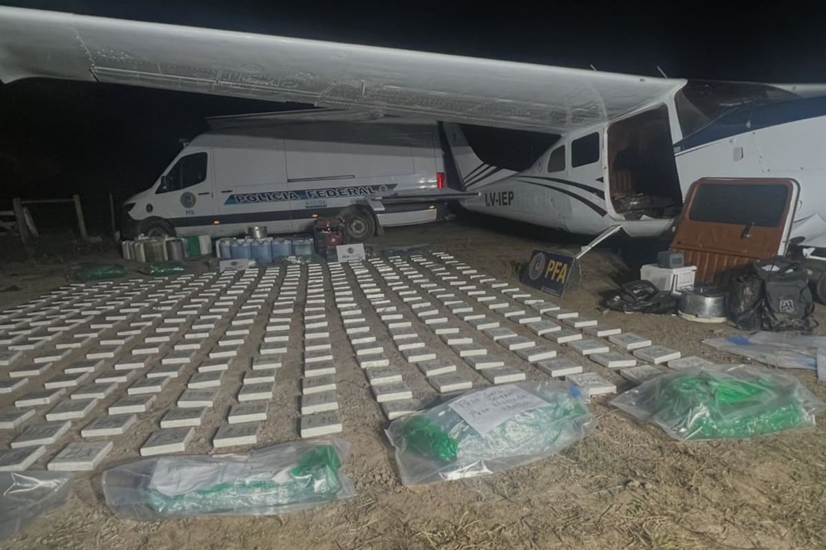 El cargamento de cocaína secuestrado por la Policía Federal Argentina en Santa Fe
