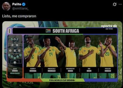 El carisma de los jugadores sudafricanos generó empatía en redes