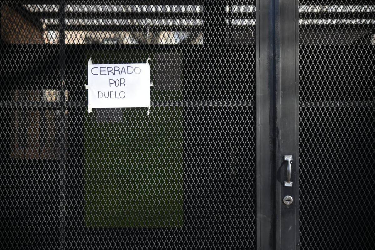 El cartel en la entrada de la escuela Nº 1334 “María Madre de la Civilización del Amor”, en el oeste de Rosario