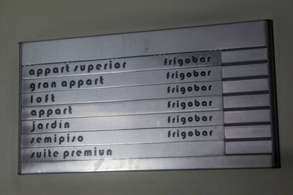 El cartel que detallaba los precios