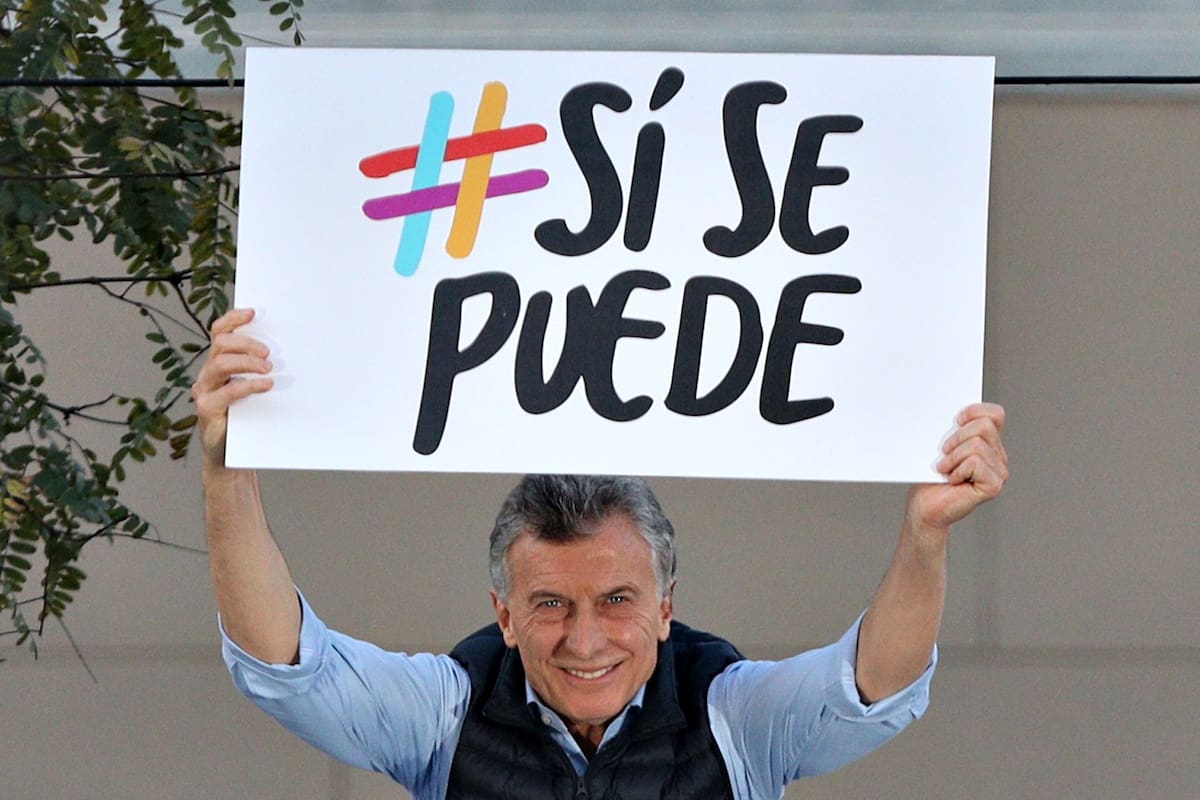 El cartel que mostró Mauricio Macri