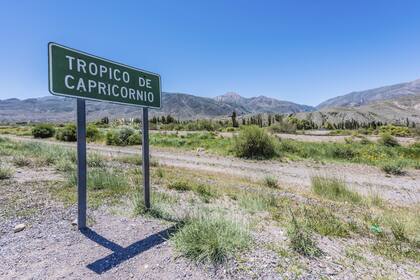 El cartel que señaliza la región