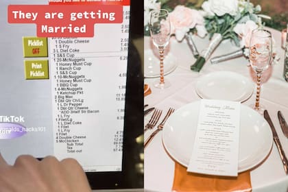 El casamiento de una pareja se volvió totalmente diferente a lo tradicional por el menú que ofrecieron