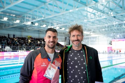 El casildense Federico Grabich, olímpico en Río de Janeiro 2016, y José Meolans coincidieron en la pileta de Rosario