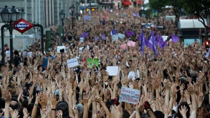 El caso de La manada dio lugar a multitudinarias manifestaciones en diferentes partes de España