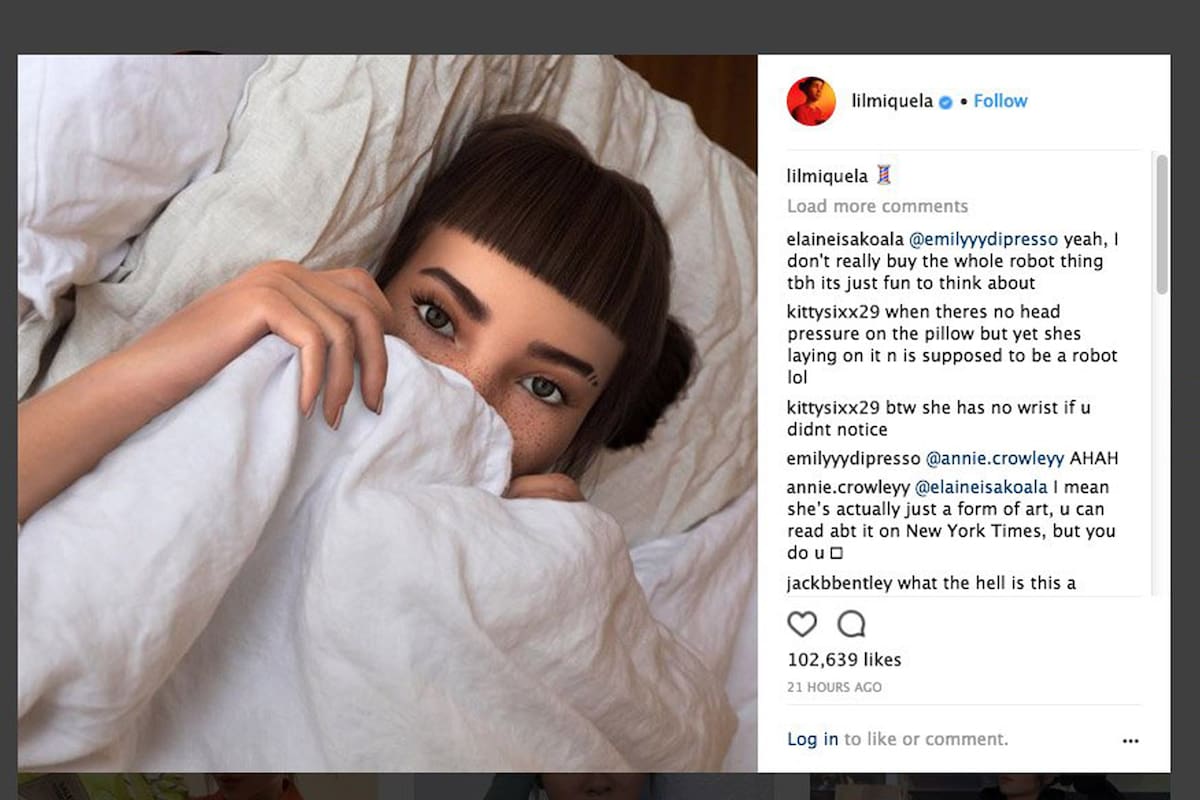 El caso de @lilmiquela, la criatura digital que vive gracias a su millón de seguidores, abre interrogantes