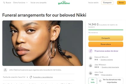 El caso de Nikki Coats conmovió a sus amigos, quienes emprendieron una recaudación de fondos para apoyar a la familia