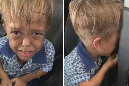 El caso del menor salió a la luz cuando se viralizó un video en el que llora desconsoladamente en el auto y le dice a su mamá: "Dame un cuchillo, quiero suicidarme" Crédito: Facebook