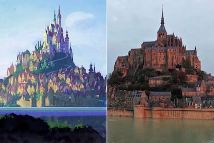 El castillo de la película "Enredados" inspirado en Mont Saint-Michel, en Normandía