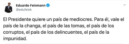 El celebrado tuit de Feinmann