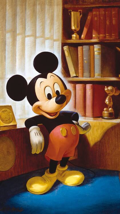 El célebre roedor, en un retrato de John Hench hecho en 1953, para el 25° aniversario