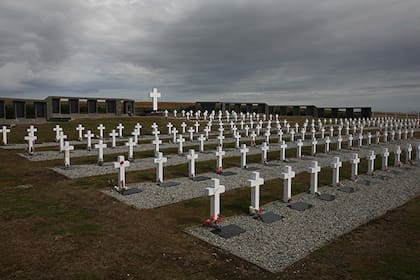 El cementerio de Darwin, donde descansan los restos de los soldados argentinos caídos en la guerra