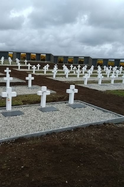 El Cementerio de Darwin en las Islas Malvinas, donde descansan los soldados argentinos caídos en combate