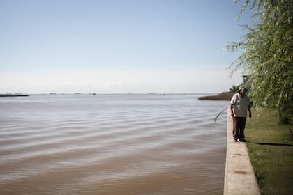 El cemento para proteger a la isla de la erosión que provoca el agua.