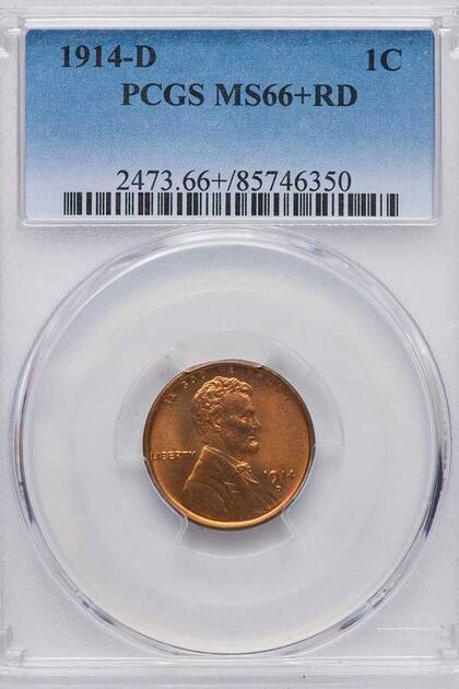 El centavo de Lincoln está valorado por la puntuación de 66 otorgado por la Corporación de Aceptación Certificada, PCGS