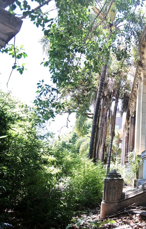 El centenario inmueble sobrevive abandonado y derruido