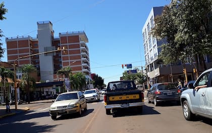 El centro de Eldorado, la segunda o tercera ciudad de Misiones por cantidad de habitantes.
