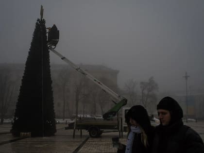 El centro de Kiev este mes. Ucrania celebra la Navidad el 25 de diciembre, fiesta religiosa del calendario occidental, y el 7 de enero, fiesta religiosa ortodoxa oriental