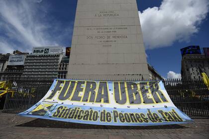 Protesta contra Uber