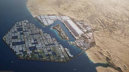 El centro industrial flotante Oxagon es solo uno de los componentes planificados de Neom